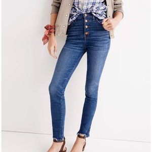 Madewell 10" High-Rise Skinny Jeans Chewed-Hem Edition